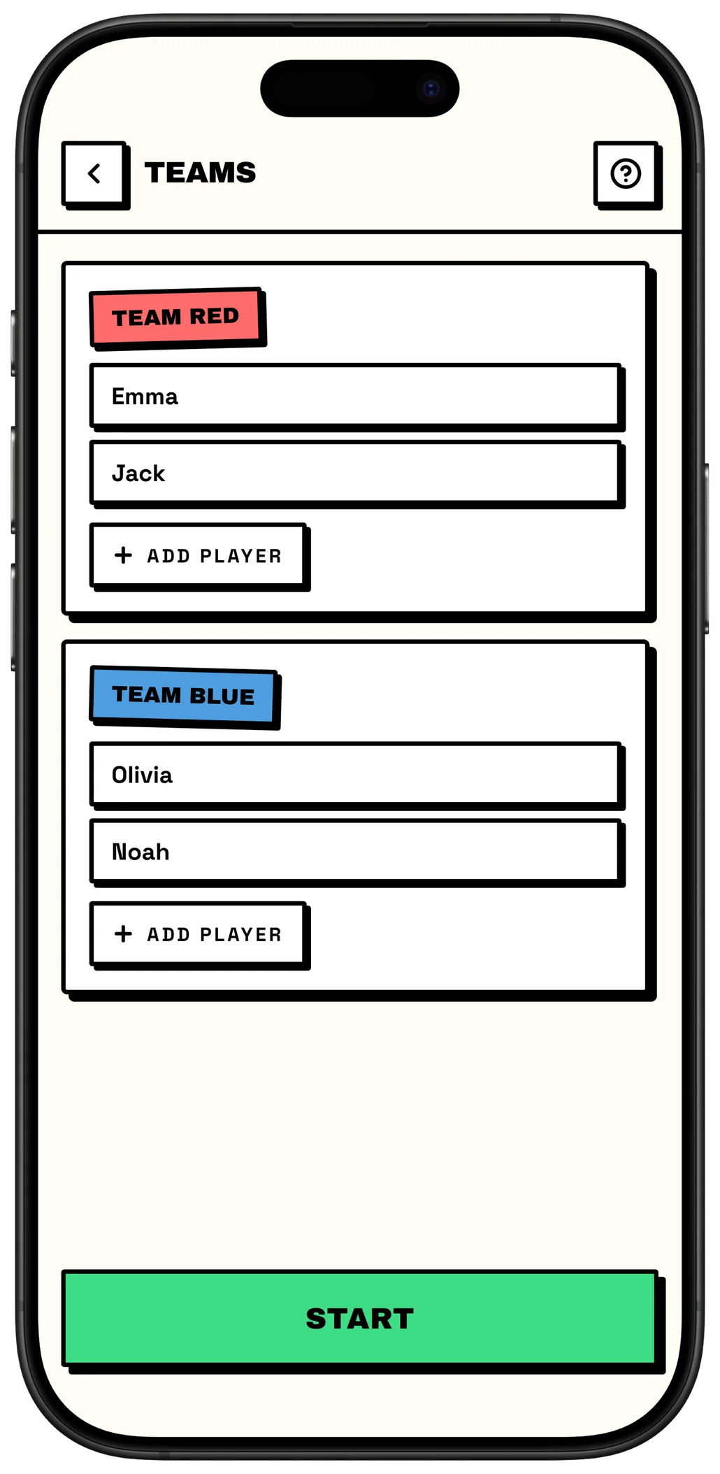 Alias: team setup