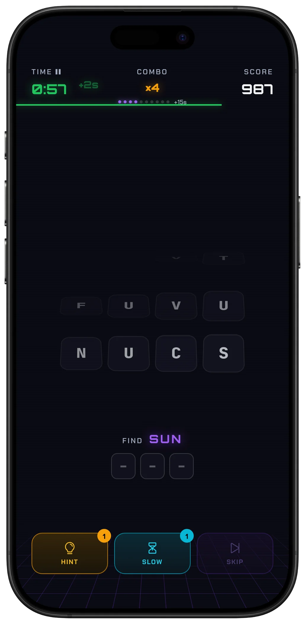 Screen recording of Word Rush